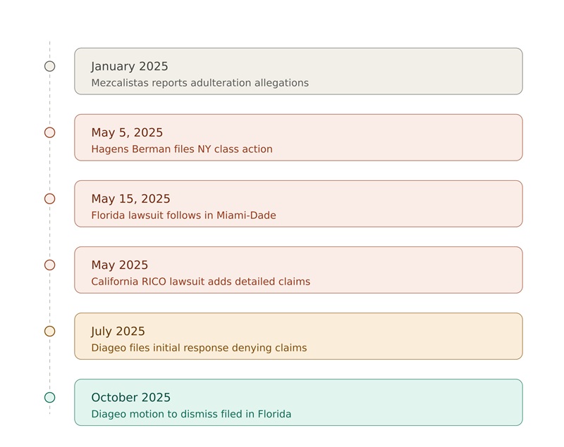 Visual Timeline of the Don Julio Lawsuit